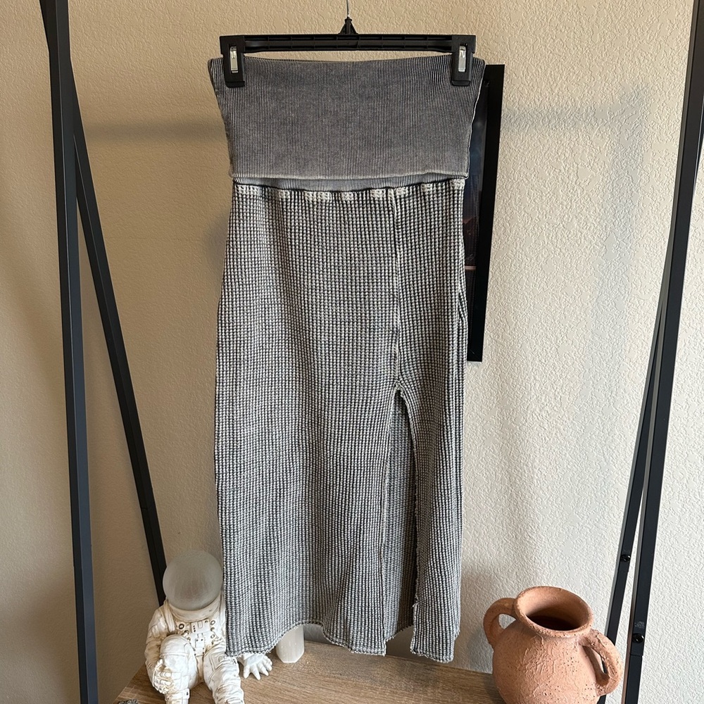 Free People One Waffle Knit Maxi Skirt